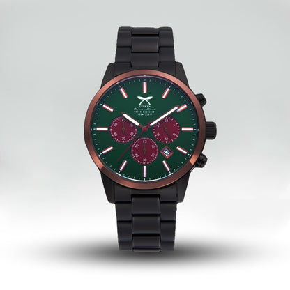 Warrior Gents men's black stainless steel wristwatch