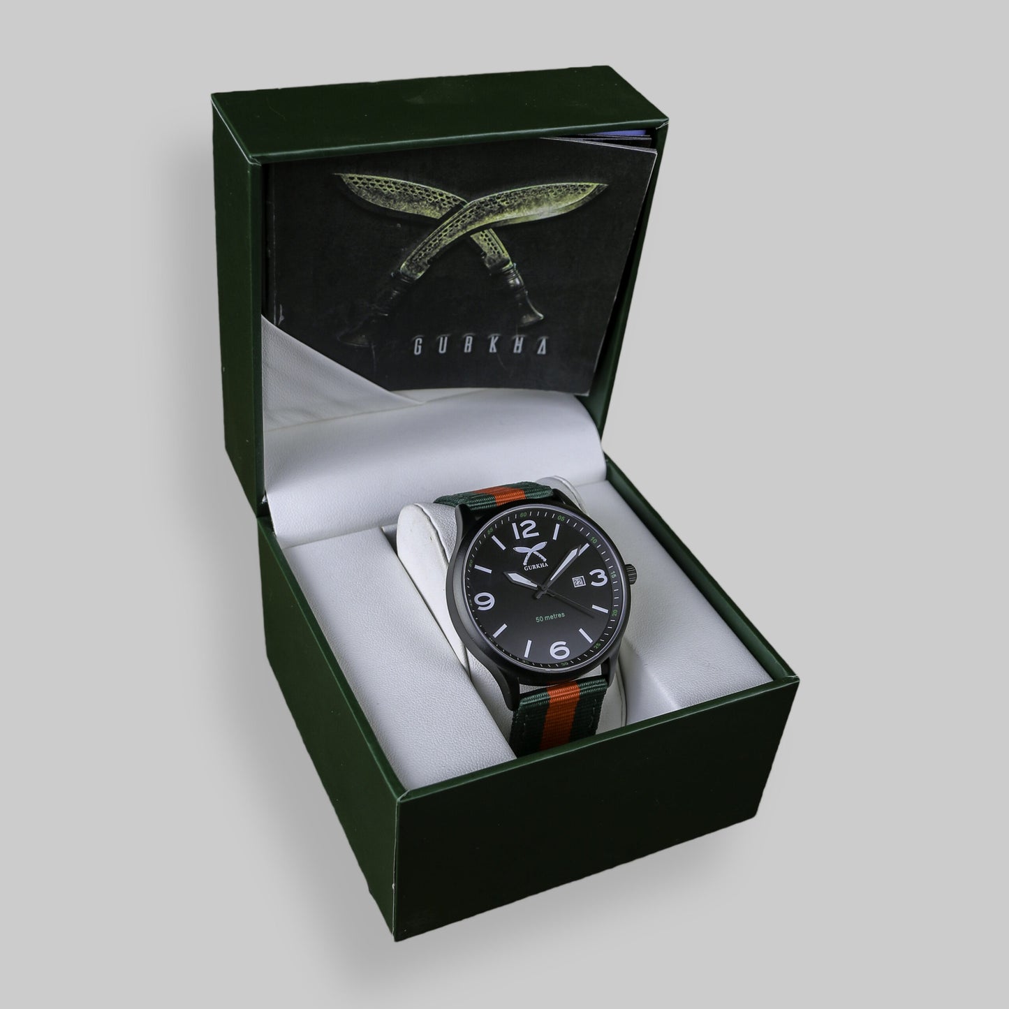 Combat RGR watch with black dial and nylon strap