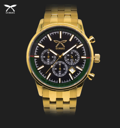 G-200 Gold stainless steel chronograph watch