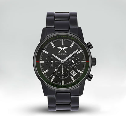 G-200 Dark black stainless steel wristwatch